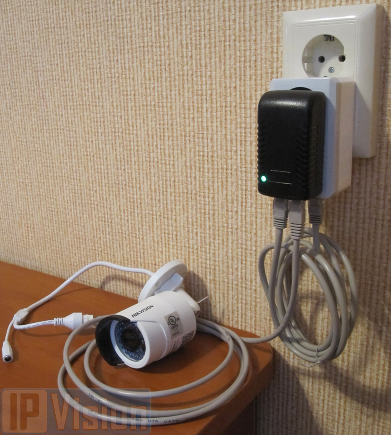 Передача данных с IP-camera по технологии Powerline с использованием PoE инжектора